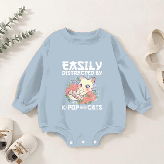 Discover K-Pop Cats Sayings | Korean Pop Cat Pet K Pop Gift Baby Romper Sweatshirts
