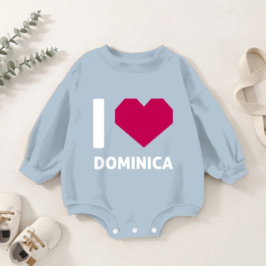 Discover I Love Dominica Baby Romper Sweatshirts