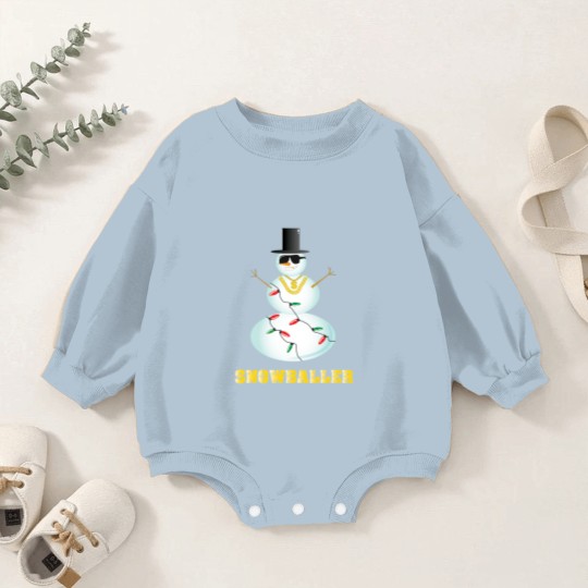 Discover Snowballer Snowman Baller Baby Romper Sweatshirts