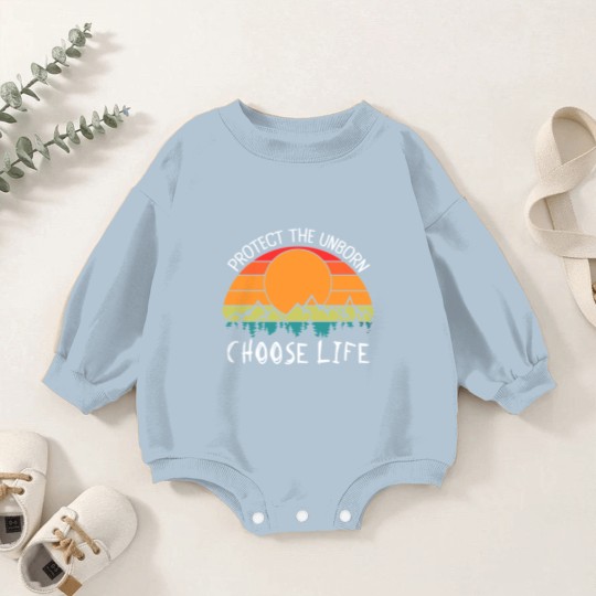 Discover Pro-Life, Protect The Unborn Choose Life Baby Romper Sweatshirts