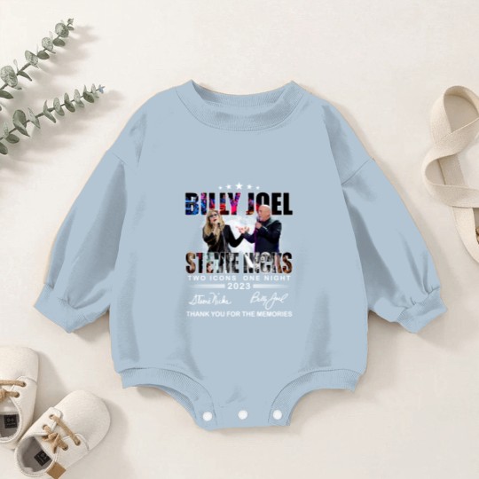 Discover Billy Joel Stevie Nicks Two Icons One Night 2023 Thank You Baby Romper Sweatshirts
