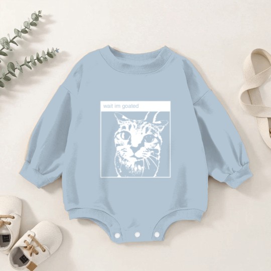 Discover wait i'm goated funny meme t Baby Romper Sweatshirts