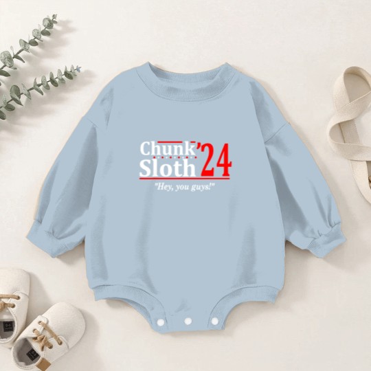 Discover Chunk and Sloth '24 - election funny 80s retro humor Baby Romper Sweatshirts