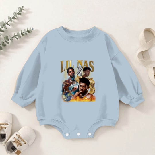 Discover Lil nas X Baby Romper Sweatshirts, Lil nas X Vintage Bootleg Baby Romper Sweatshirts, Lil nas X Vintage Retro Graphic Baby Romper Sweatshirts