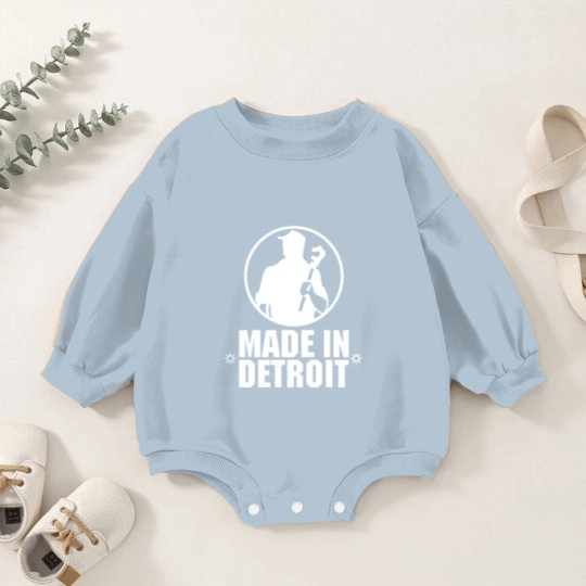 Discover Made In Detroit Baby Romper Sweatshirts