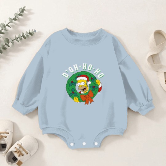 Discover The Simpsons Christmas Santa Homer D'Oh-Ho-Ho Alt Baby Romper Sweatshirts