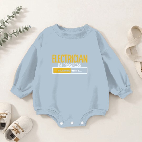 Discover Electrician Apprentice Loading Journeyman Baby Romper Sweatshirts