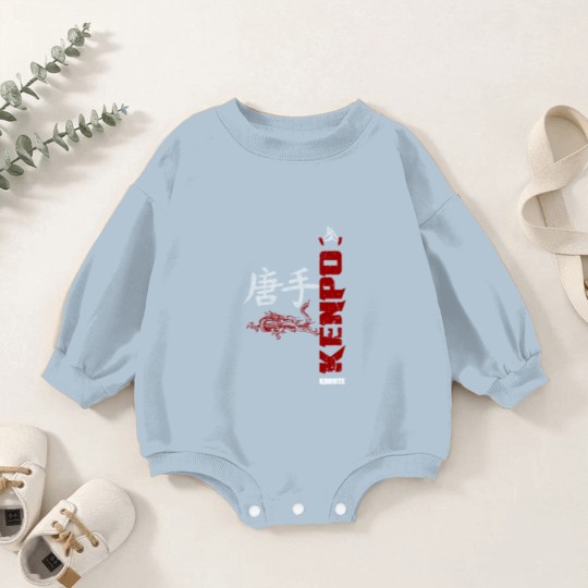 Discover vertical kenpo with chinese kanji dragon red Baby Romper Sweatshirts