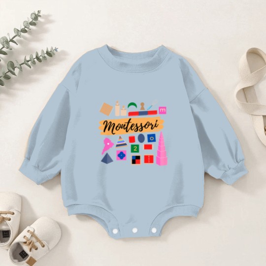 Discover Montessori materials gift for Montessori teacher or Montessori mom Baby Romper Sweatshirts