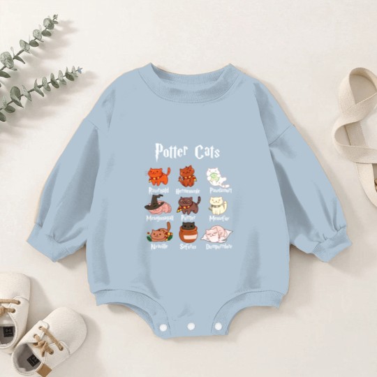 Discover Potter Cats Harry Pawter Classic Baby Romper Sweatshirts