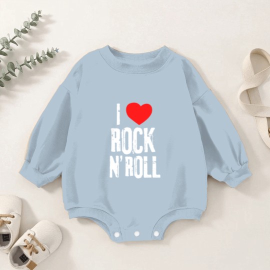 Discover i love rock roll band musician rock concert t Baby Romper Sweatshirts