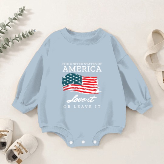 Discover The United States Of America Love It Or Leave It Baby Romper Sweatshirts