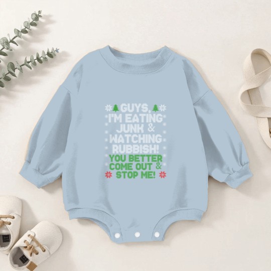 Discover Guys, I'm Eating Junk And Watching Rubbish! Baby Romper Sweatshirts