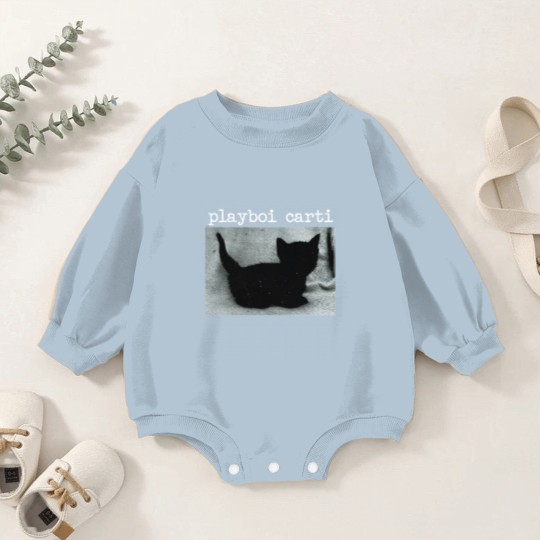 Discover Playboi Carti Cat Baby Romper Sweatshirts Merch Meme Baby Romper Sweatshirts Tour Baby Romper Sweatshirts