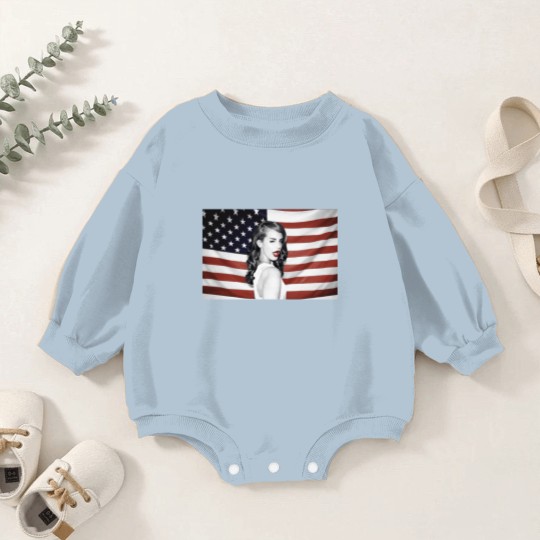 Discover Lana Del Rey American Flag Hipster Dope Mens Baby Romper Sweatshirts