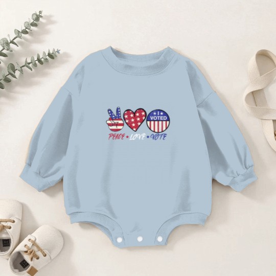 Discover 2024 Election Baby Romper Sweatshirts,Presidential Election Vote Baby Romper Sweatshirts