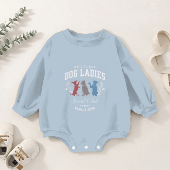 Discover Childless Dog Lady Kamala Baby Romper Sweatshirts, Kamala Harris President 2024 Baby Romper Sweatshirts