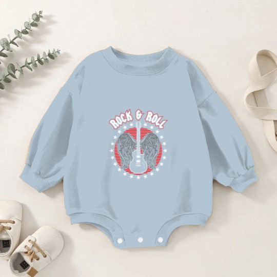 Discover Rock and Roll Rock 'n Roll Music Concert Baby Romper Sweatshirts