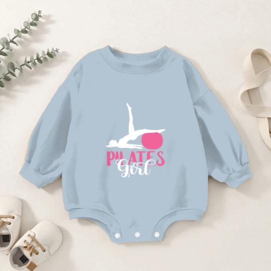 Discover Pilates Fitness Instructor Pilates Girl Pilates Workout Baby Romper Sweatshirts