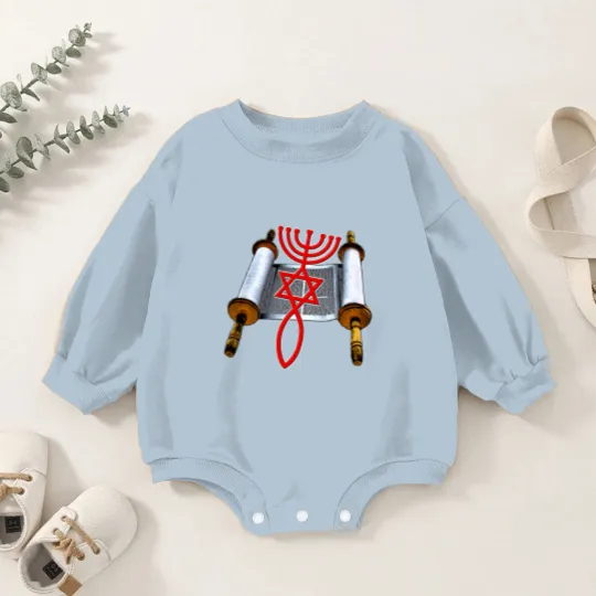 Discover Torah Messianic Seal Baby Romper Sweatshirts