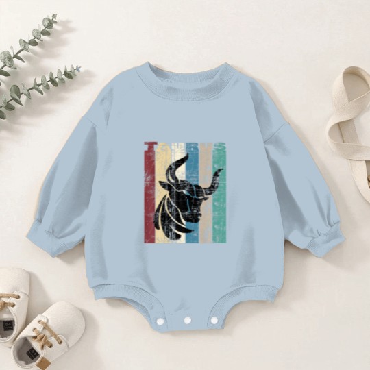 Discover Taurus Vintage Taurus Gift Idea Retro Distressed Baby Romper Sweatshirts