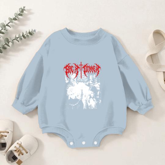 Discover Girl Dinner Black Metal Vintage Baby Romper Sweatshirts