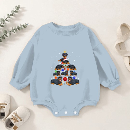 Discover Funny Christmas Rottweiler Dog Baby Romper Sweatshirts , Rottweiler Dog