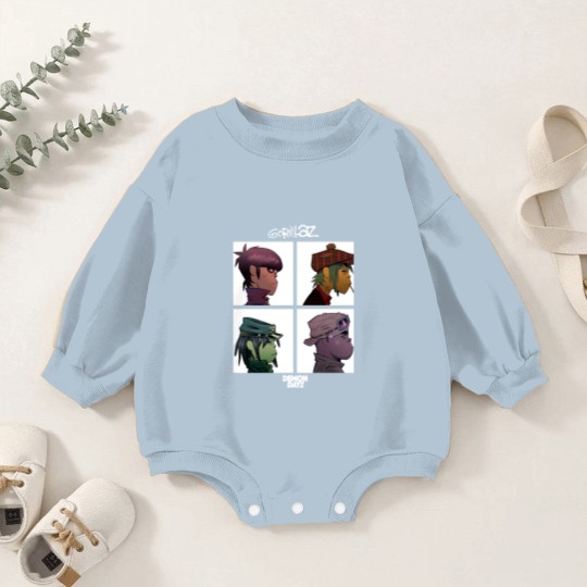 Discover Gorillaz Baby Romper Sweatshirts Mens Demon Days Band Logo Baby Romper Sweatshirts Short Sleeve Black