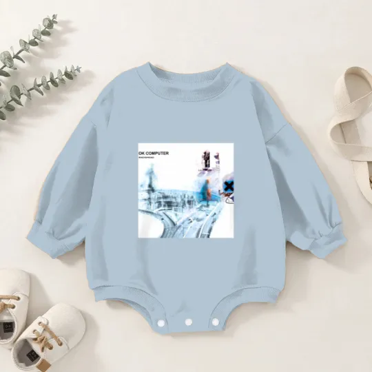 Discover Radiohead Ok Computer Band Baby Romper Sweatshirts, Music Lovers Baby Romper Sweatshirts