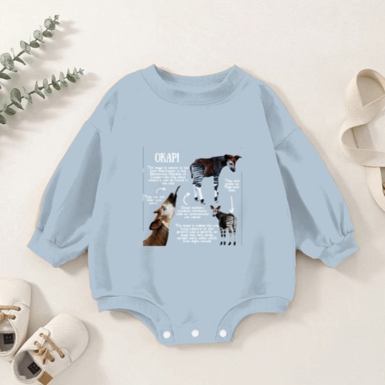 Discover Animal Facts - Okapi - Okapi - Baby Romper Sweatshirts