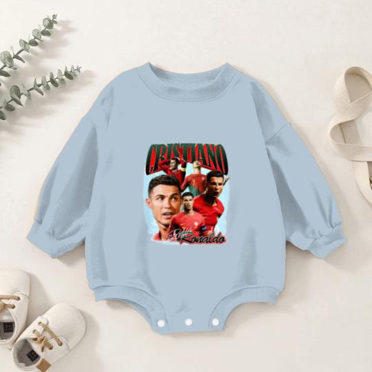 Discover Christiano Ronaldo Baby Romper Sweatshirts, Christiano Ronaldo fan Baby Romper Sweatshirts