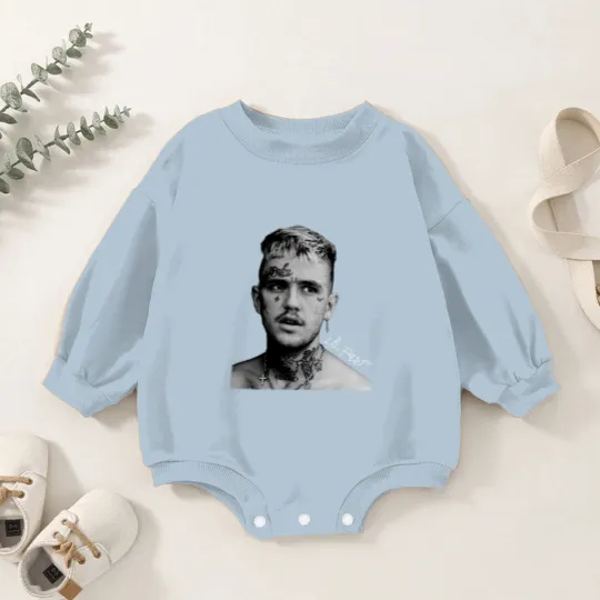 Discover Lil Peep Baby Romper Sweatshirts, Hip Hop Baby Romper Sweatshirts, Rappers Baby Romper Sweatshirts, Cry Baby Baby Romper Sweatshirts, Lil Peep Merch