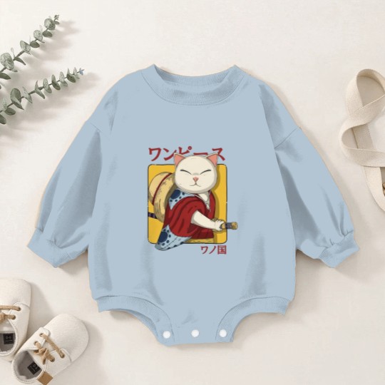 Discover Samurai Neko - Samurai Cat - Baby Romper Sweatshirts
