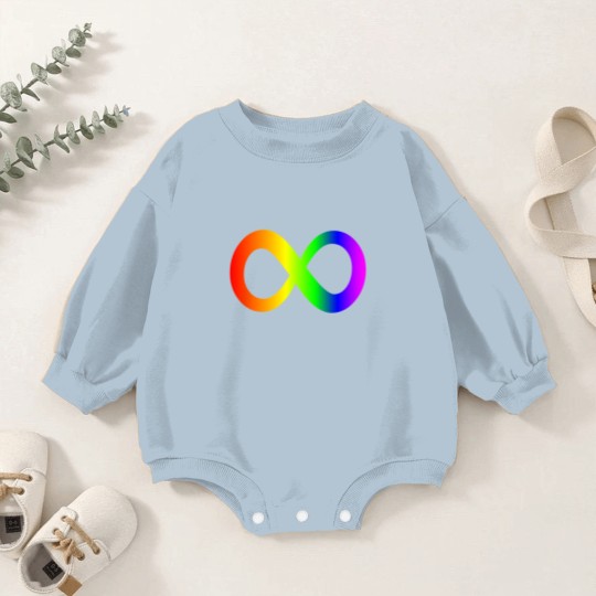 Discover autism infinity symbol// rainbow Baby Romper Sweatshirts