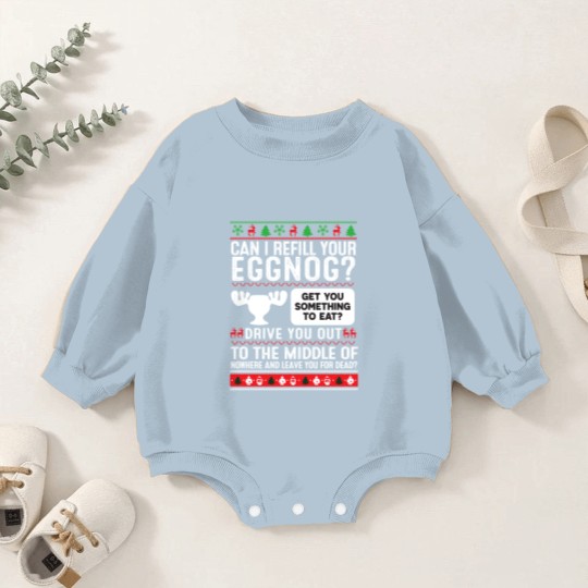 Discover Can I Refill Your Eggnog Family Christmas-Vacation Baby Romper Sweatshirts