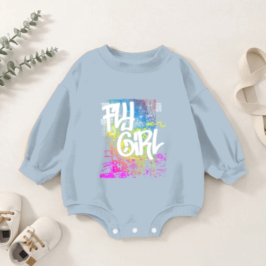 Discover Fly Girl 80s 90s Rap Old School Hip Hop Graffiti Baby Romper Sweatshirts