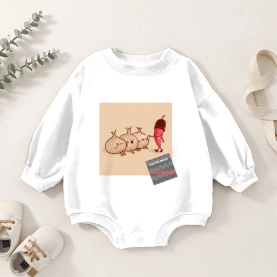 Discover pepper spray man gets his onions.. Baby Romper Sweatshirts
