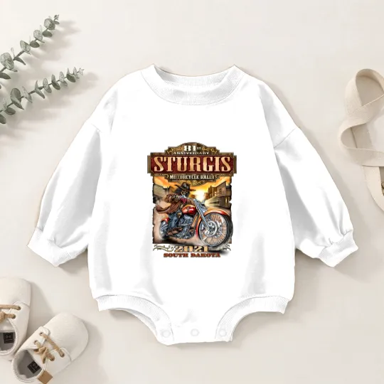 Discover 2021 Sturgis Motorcycle Rally 81st Anniversary Wild Bill Baby Romper Sweatshirts