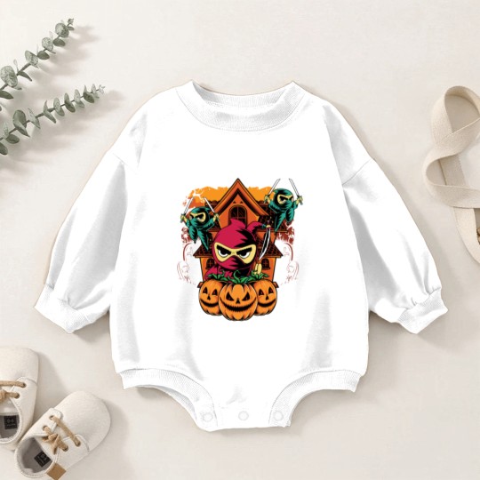 Discover Halloween Ninja Costume Pumpkin Cute Ninja Kids Baby Romper Sweatshirts