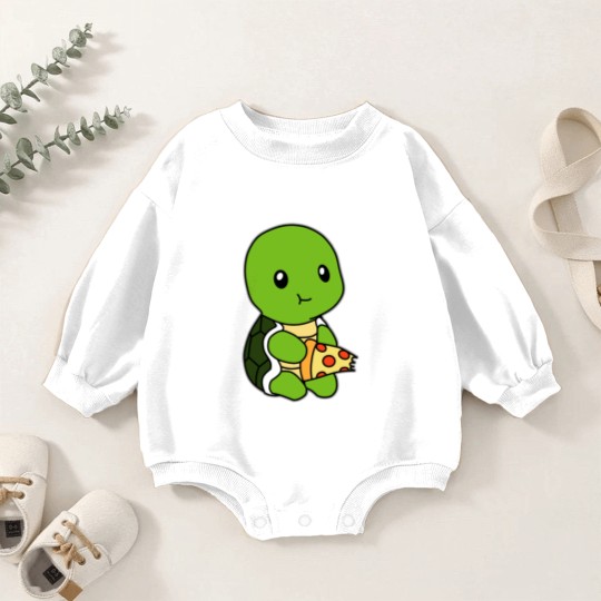 Discover Turtle pizza Baby Romper Sweatshirts