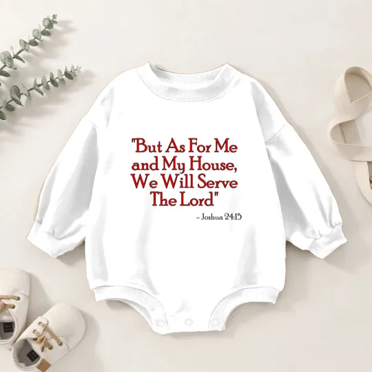 Discover Joshua 24:15 Baby Romper Sweatshirts