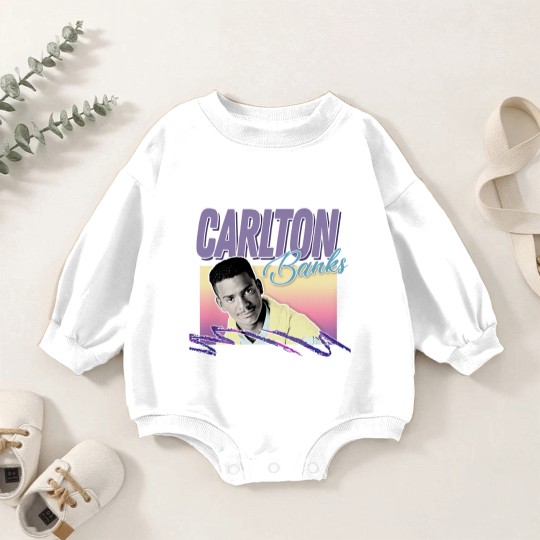 Discover Carlton Banks // 90s Style Aesthetic Design - Carlton Banks - Baby Romper Sweatshirts