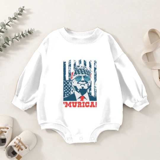 Discover Donald Trump Baby Romper Sweatshirts Murica 4th of July Patriotic American Party USA Baby Romper Sweatshirts