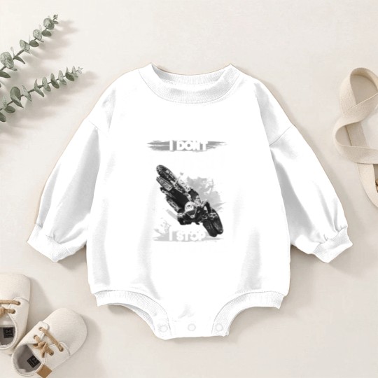 Discover I Don't Crash - I Stop With Style Baby Romper Sweatshirts