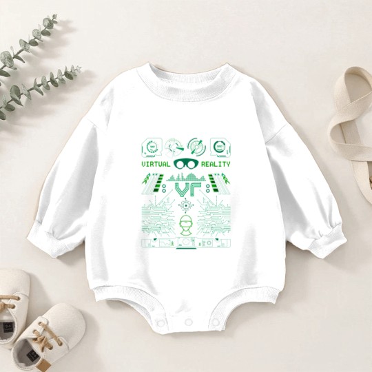 Discover Virtual Reality VR Retro Gamers Baby Romper Sweatshirts