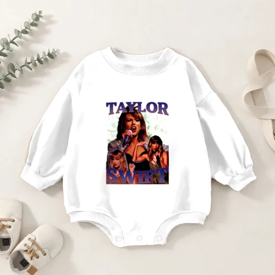 Discover Vintage Style Swift Baby Romper Sweatshirts