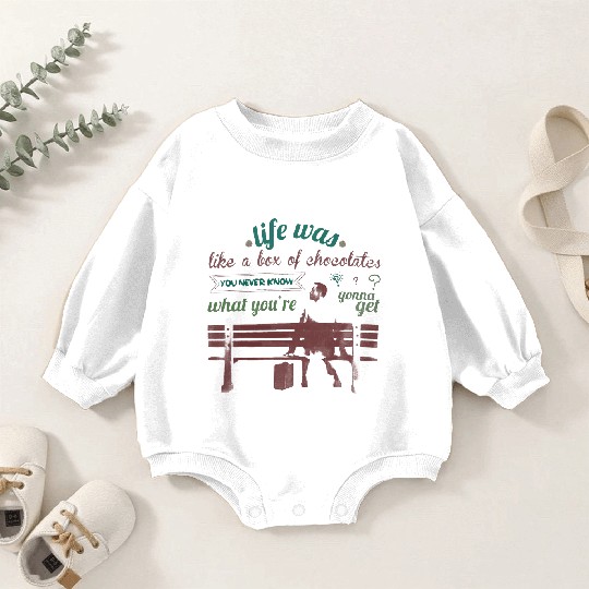 Discover Life is Like A Box of Chocolates  Unisex Baby Romper Sweatshirts