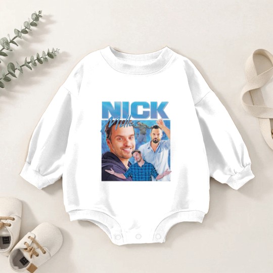 Discover Nick Miller Homage Baby Romper Sweatshirts Baby Romper Sweatshirts Top Funny TV Icon Gift Men's Women's Girl