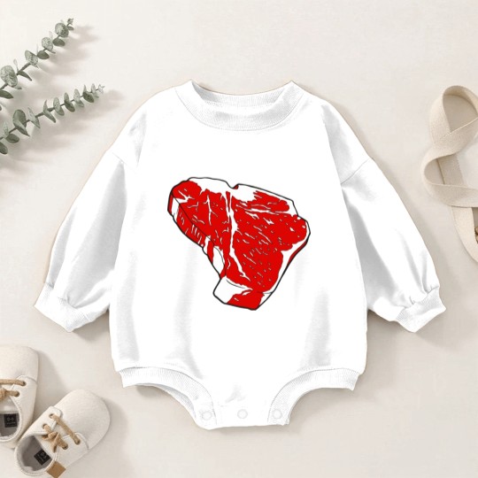 Discover T-Bone Steak Baby Romper Sweatshirts