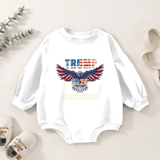 Discover Trump 2024 Flag Take America Back Men Women - Trump 2024 Baby Romper Sweatshirts